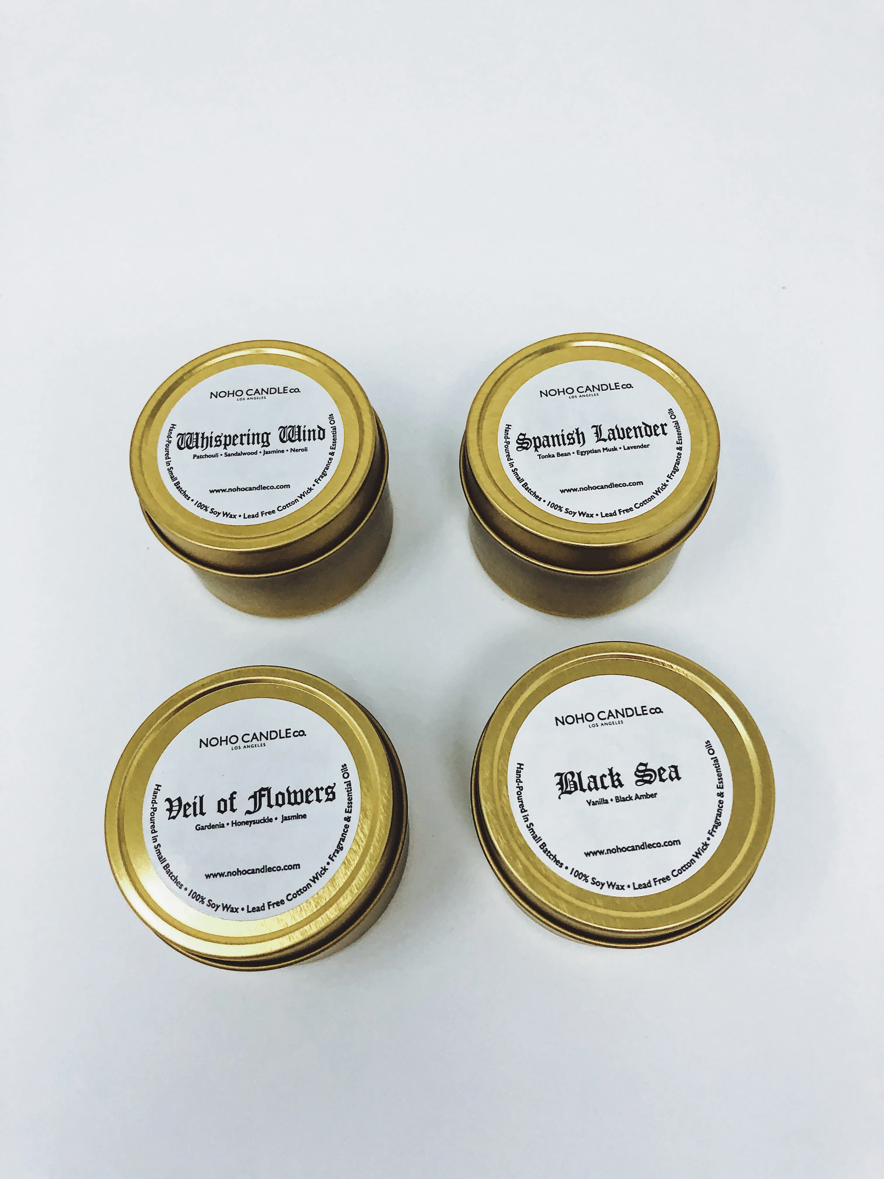 Mini 4 Pack Travel Candle Set