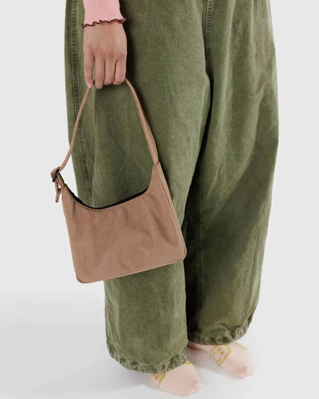 Mini Nylon Shoulder Bag - Cocoa