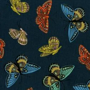 Monarch in Navy Canvas  -- English Garden by Rifle Paper Co. for C   Steel