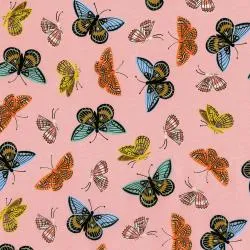 Monarch in Peach Lawn Metallic -- English Garden by Rifle Paper Co. for C   Steel