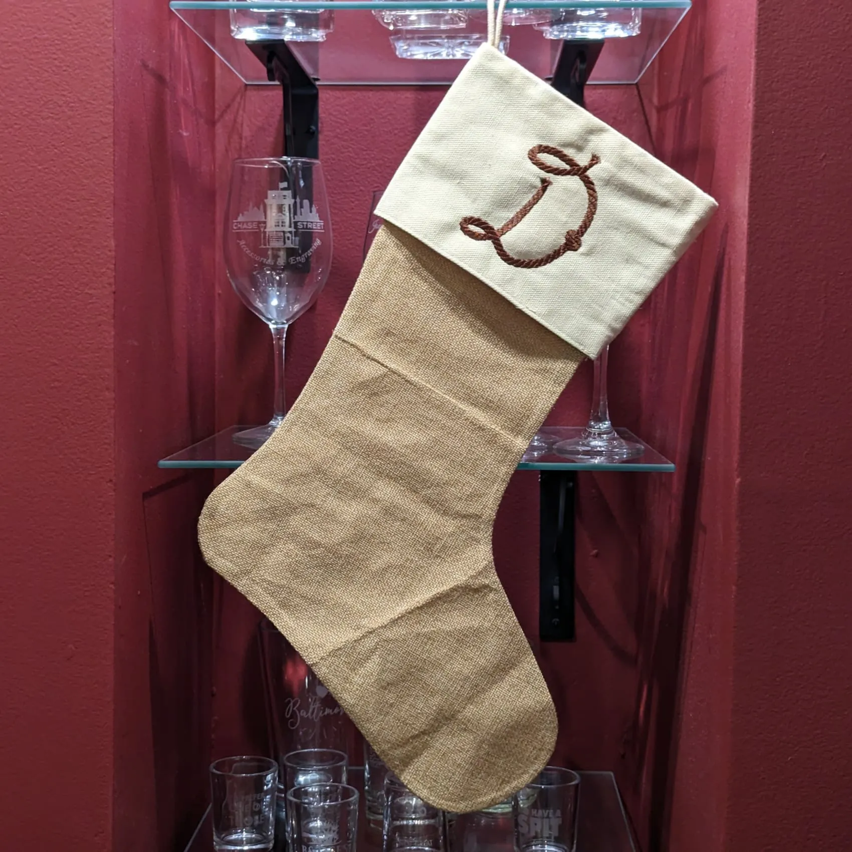 Monogrammed Christmas Stocking
