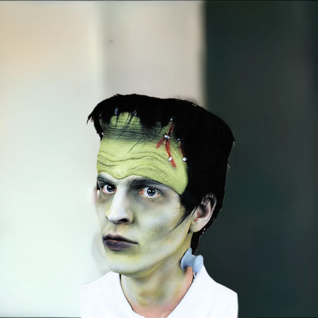 Monster Headpiece Hair And Bolts  Mask