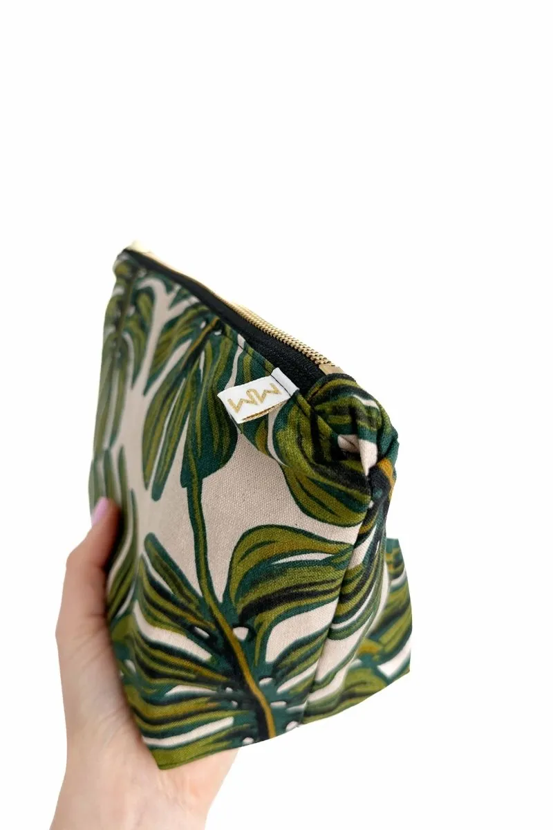 Monstera Canvas Mini Maxx Cosmetic Bag
