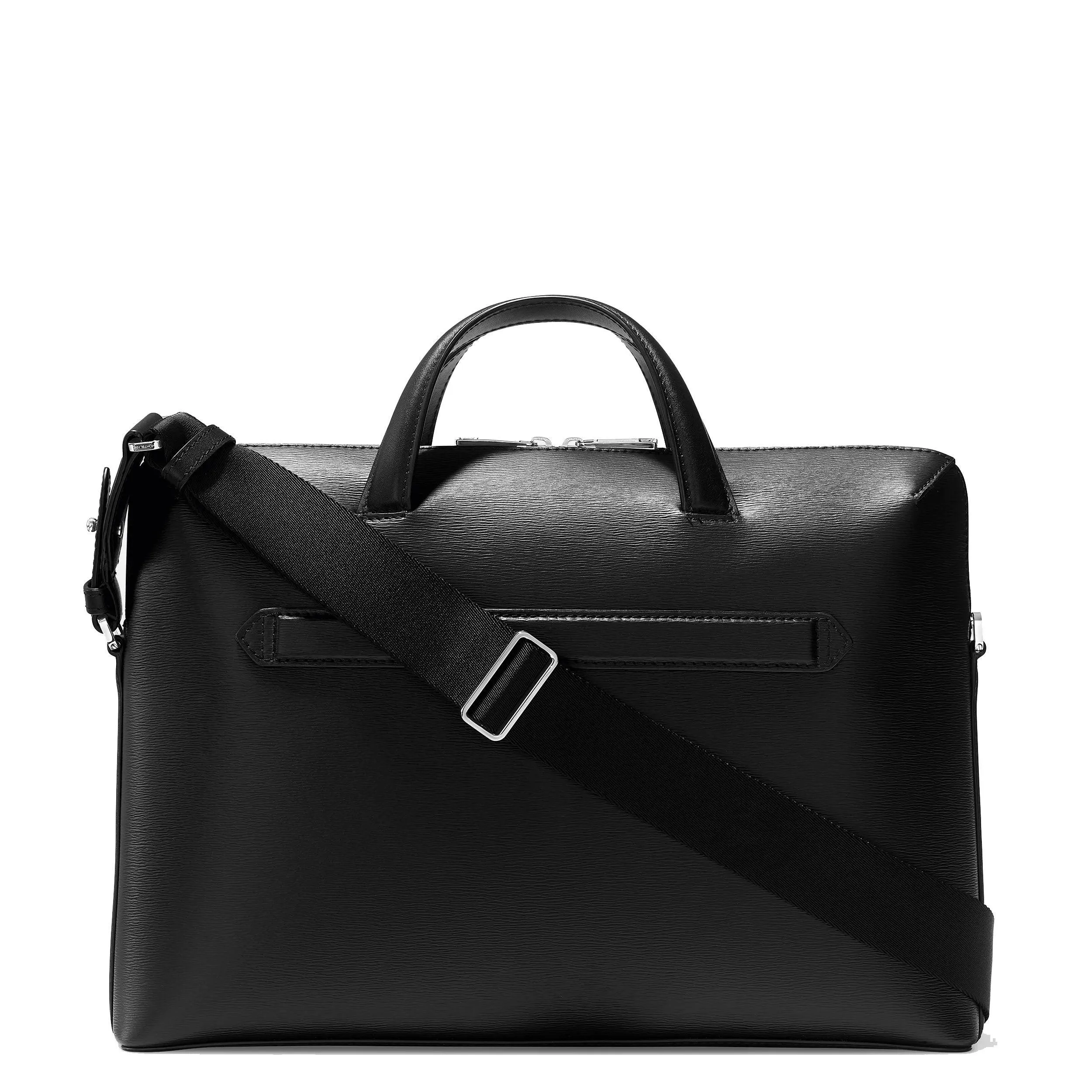 Montblanc Subetable Door Bag with Meisterück 4810 Black 129190 shoulder strap