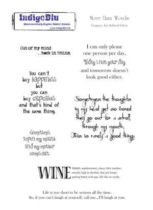More Than Words Funny A5 Stamps IND0110 IndigoBlu