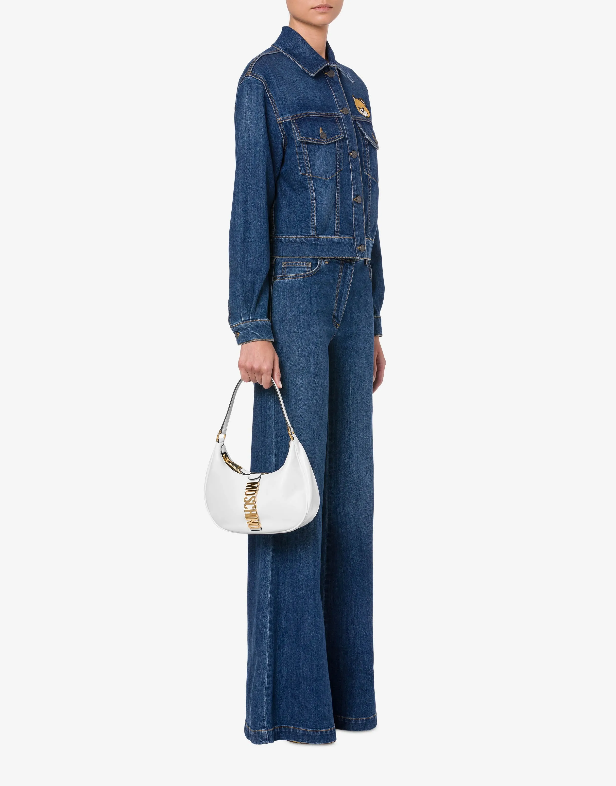 Moschino Belt Calfskin Hobo Bag