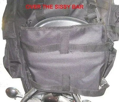 MOTORCYCLE LARGE GENUINE LEATHER SISSY T BAR BAG TRAVEL PLAIN LUGGAGE VERY SOFT