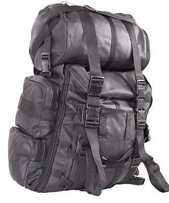 MOTORCYCLE LARGE GENUINE LEATHER SISSY T BAR BAG TRAVEL PLAIN LUGGAGE VERY SOFT