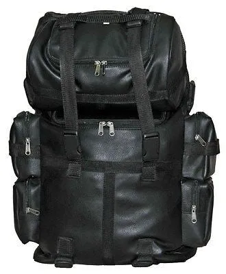 MOTORCYCLE LARGE GENUINE LEATHER SISSY T BAR BAG TRAVEL PLAIN LUGGAGE VERY SOFT