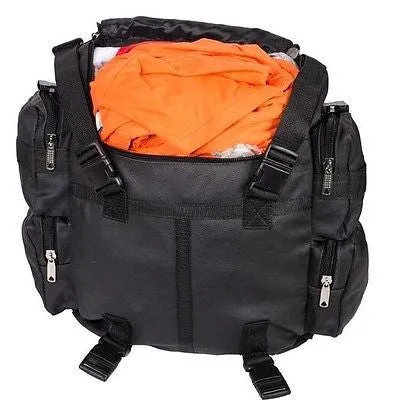 MOTORCYCLE LARGE GENUINE LEATHER SISSY T BAR BAG TRAVEL PLAIN LUGGAGE VERY SOFT