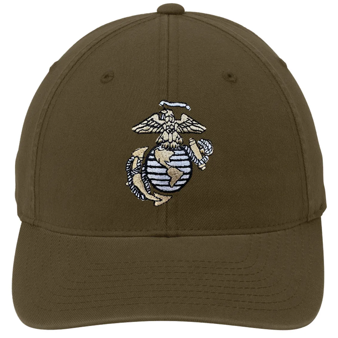 Multi Color EGA Embroidered USMC Desert FlexFit Hat