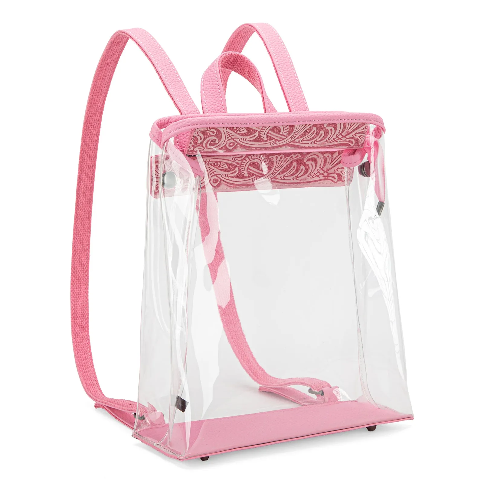 MW906-9110 Montana West Western Clear Backpack- Pink