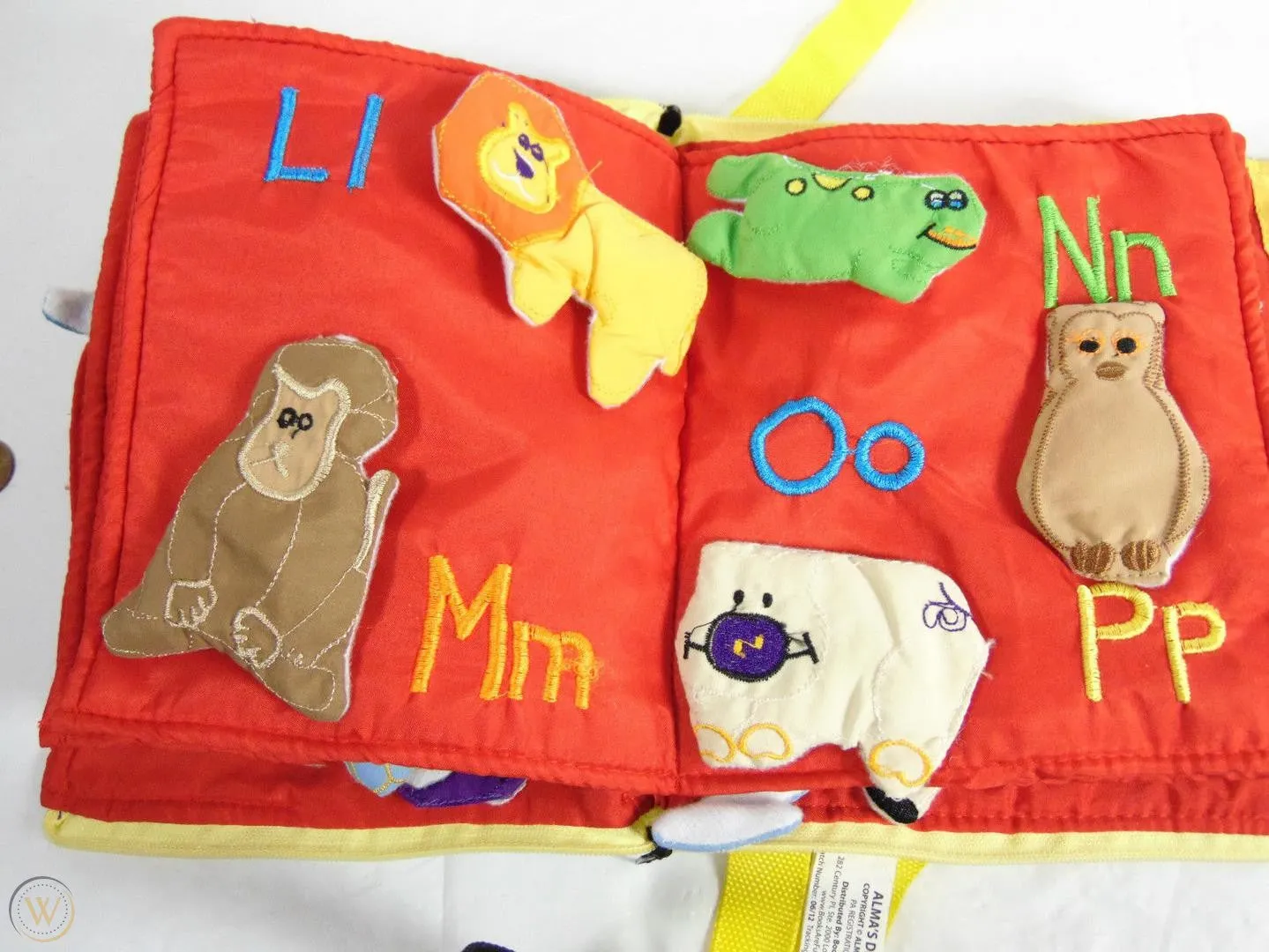 MY ABC ANIMAL BAG, HAND EMBROIDERED, ANIMALS INSIDE THE BAG PAGES ARE REMOVABLE WITH VELCRO ATTACHMENTS, SUPER CUTE BAG YOUR CHILD CAN TAKE WHEREVER THEY GO! Retails $30 