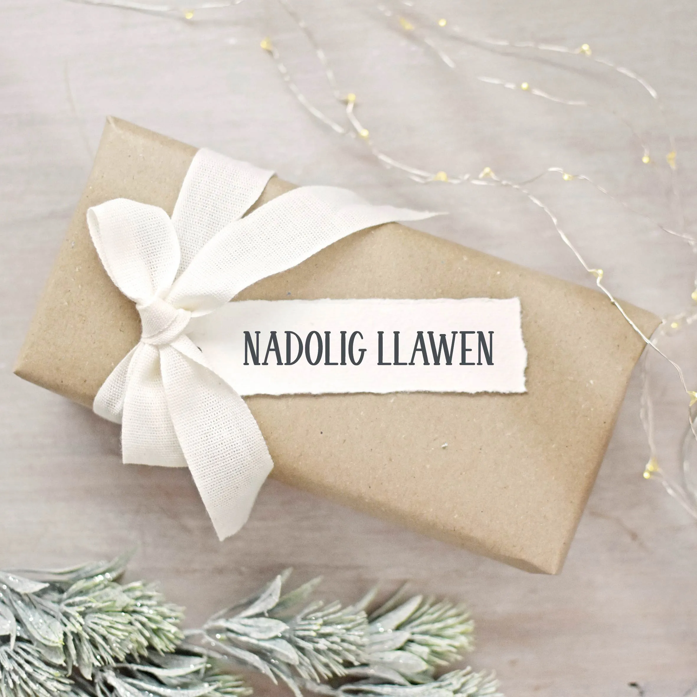 Nadolig Llawen Simple Welsh Christmas Rubber Stamp