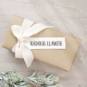 Nadolig Llawen Simple Welsh Christmas Rubber Stamp