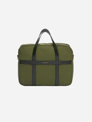 Natural Cotton Canvas Laptop Bag | Dark Olive