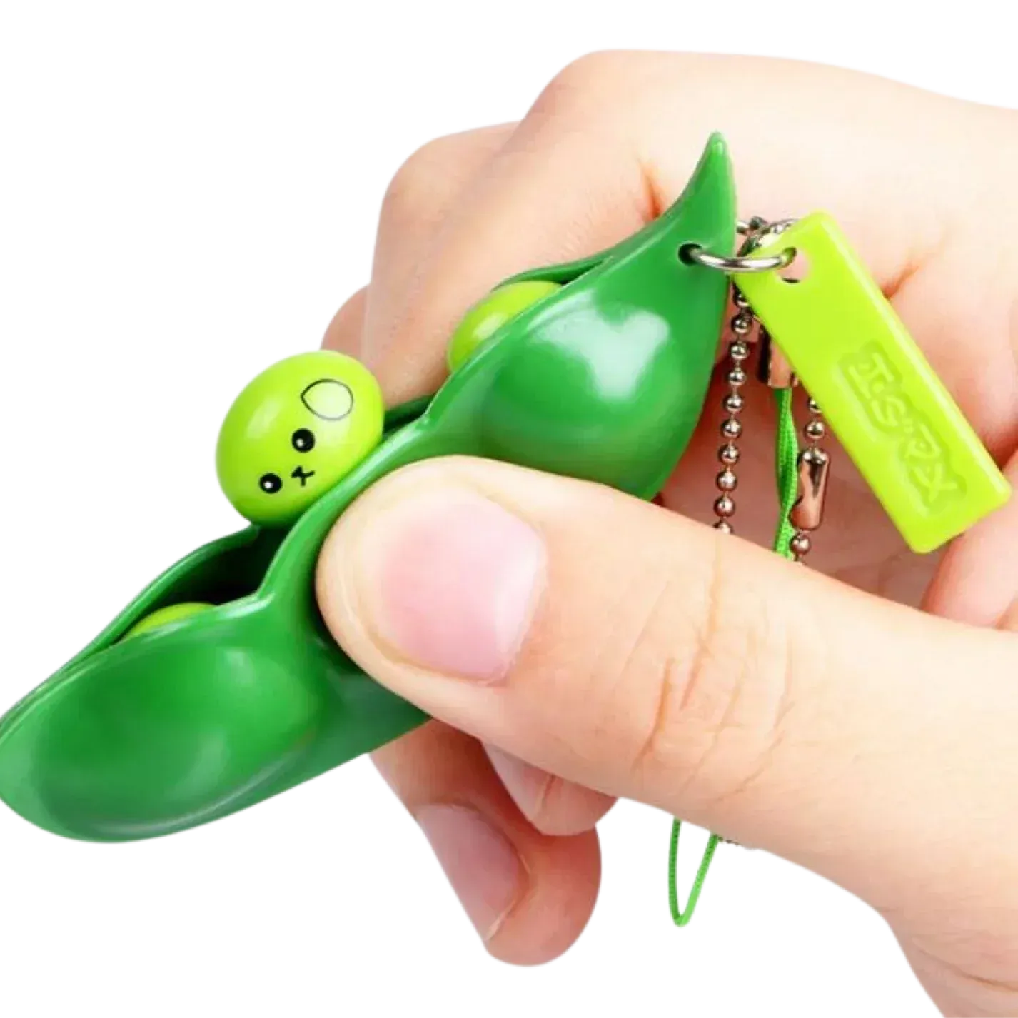 New Bean Pod Keychain Fidget Sensory Toy Set of 3!! Attach to your keys, backpack etc.