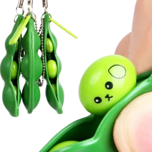 New Bean Pod Keychain Fidget Sensory Toy Set of 3!! Attach to your keys, backpack etc.