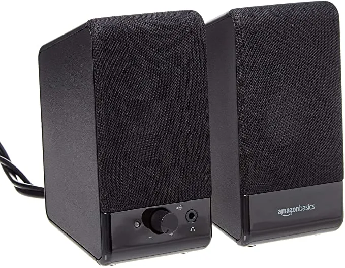 New in box! AmazonBasics Computer Speakers for Desktop or Laptop PC | USB-Powered, black