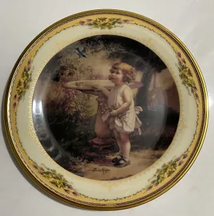 NEW Lenox “My Morning Friend” Bradford Exchange Gold Trimmed Plate, with certificate of authenticity in original box!