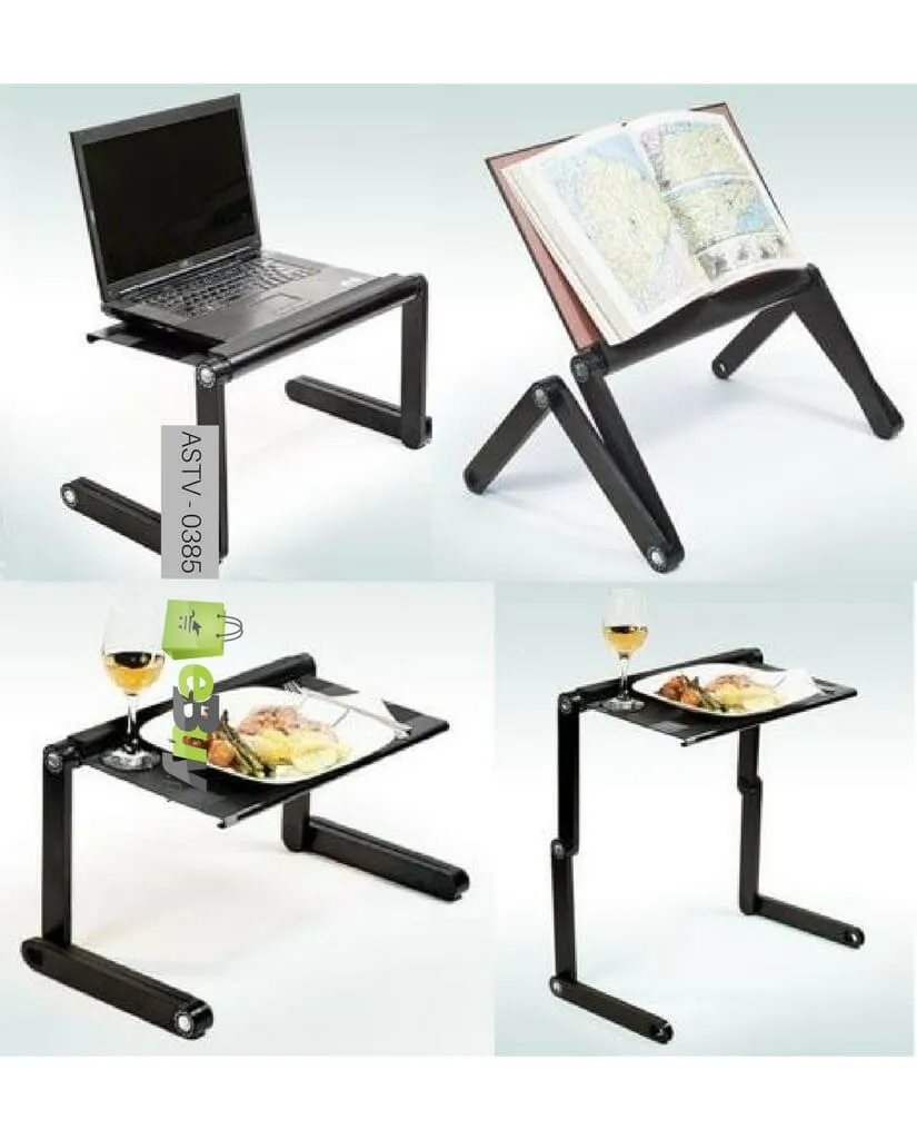 New Multifunctional Portable Laptop Desk Stand/Table, Black! The laptop holder allows you to use 13’’-17’’ laptop