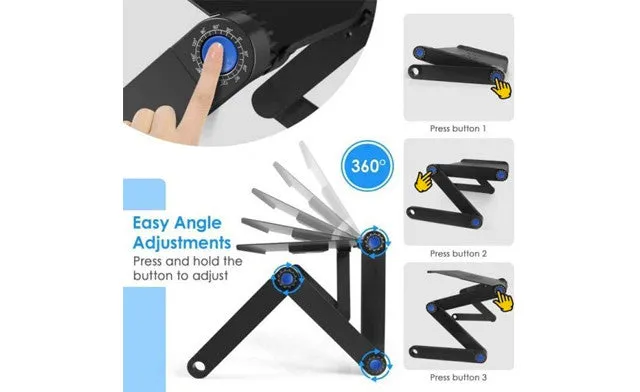 New Multifunctional Portable Laptop Desk Stand/Table, Black! The laptop holder allows you to use 13’’-17’’ laptop