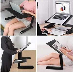 New Multifunctional Portable Laptop Desk Stand/Table, Black! The laptop holder allows you to use 13’’-17’’ laptop