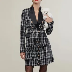 NEW Rachel Parcell Double Breasted Satin Lapel Blazer Sz 16