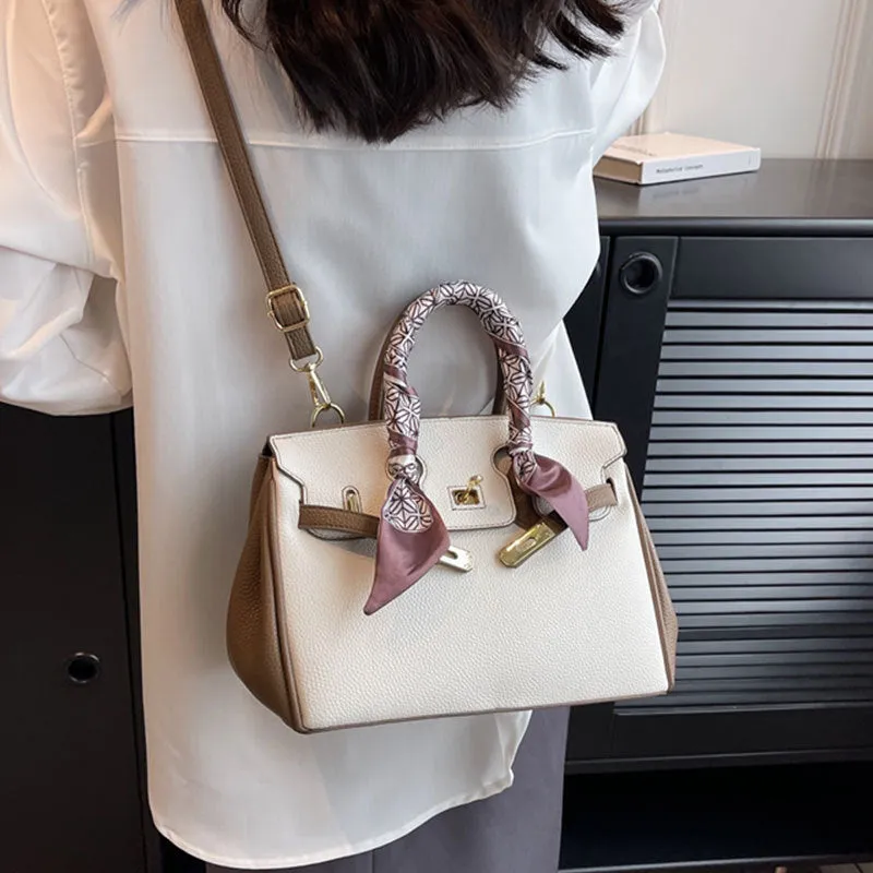 Niche French Shoulder Bag2023New Korean Women Bag Silk Scarf Crossbody Bag Popular Large Capacity Versatile Kelly Bag