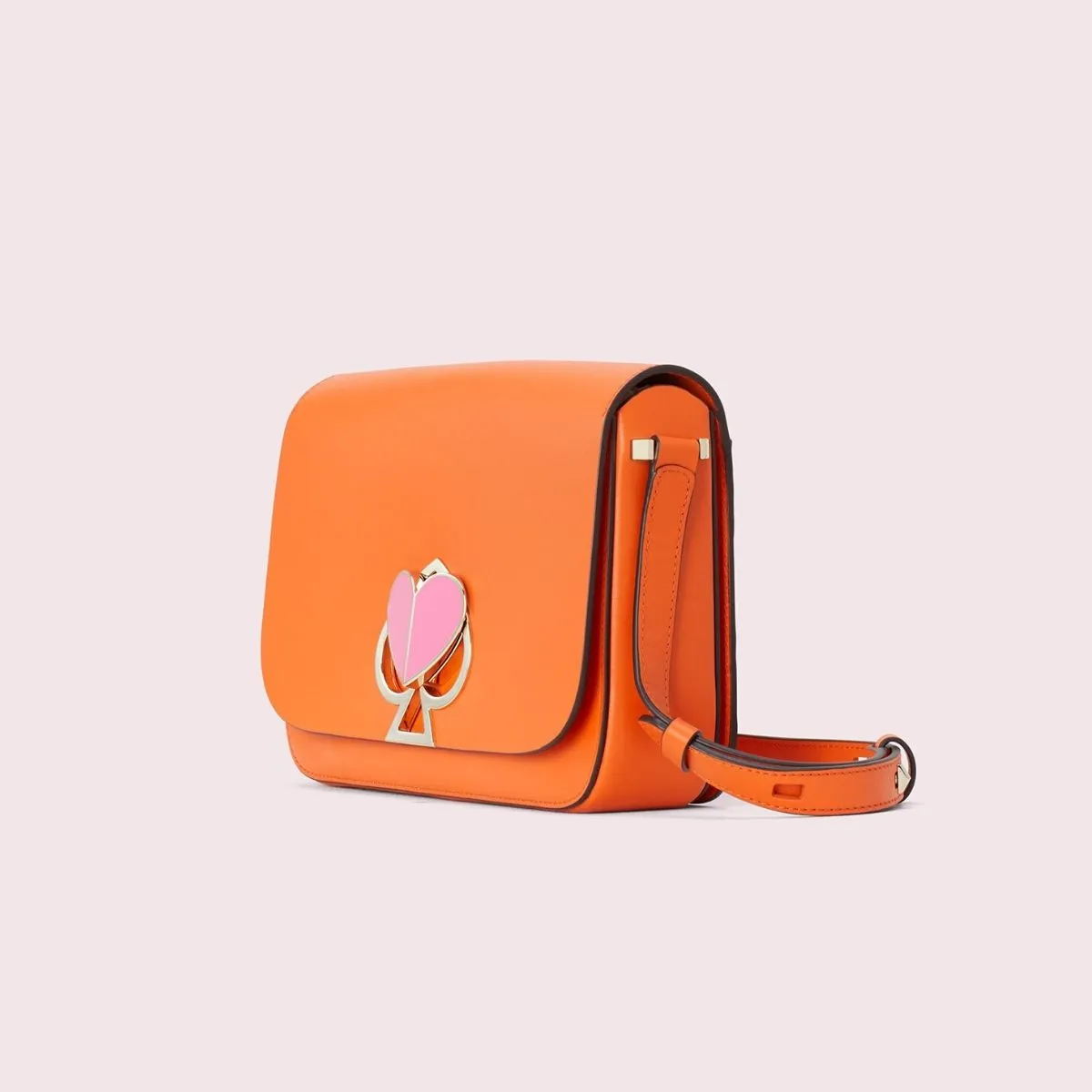 Nicola Twistlock Medium Juicy Orange Shoulder Bag