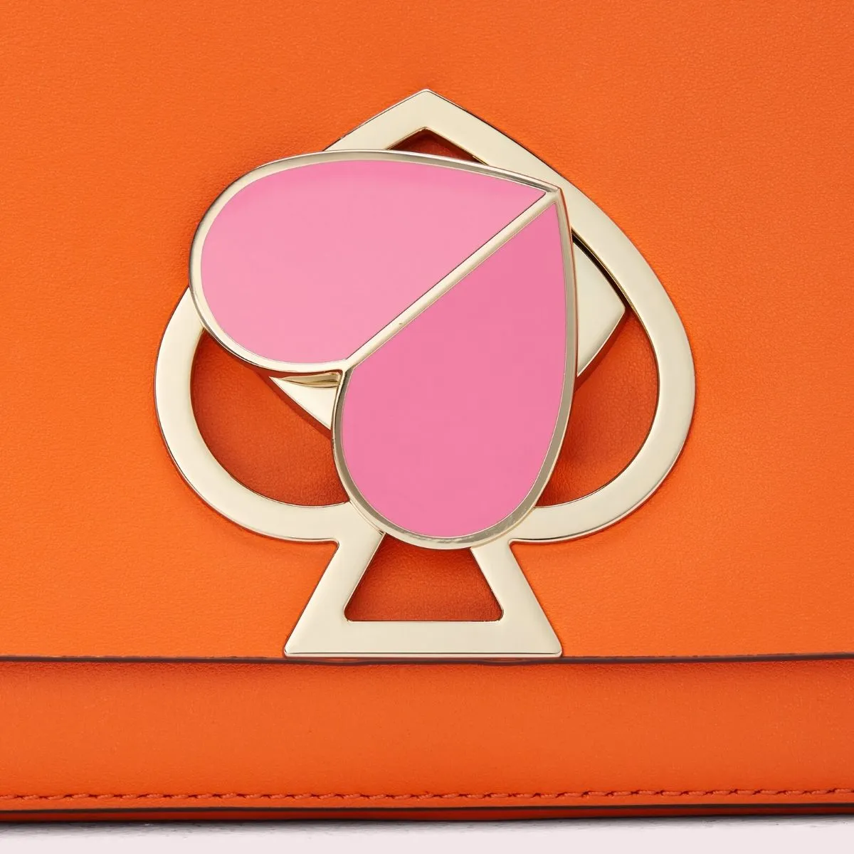 Nicola Twistlock Medium Juicy Orange Shoulder Bag