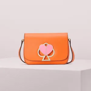 Nicola Twistlock Small Juicy Orange Shoulder Bag