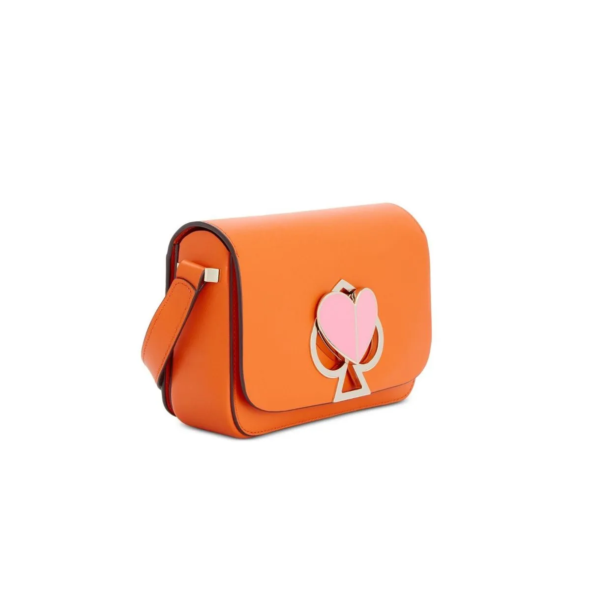 Nicola Twistlock Small Juicy Orange Shoulder Bag