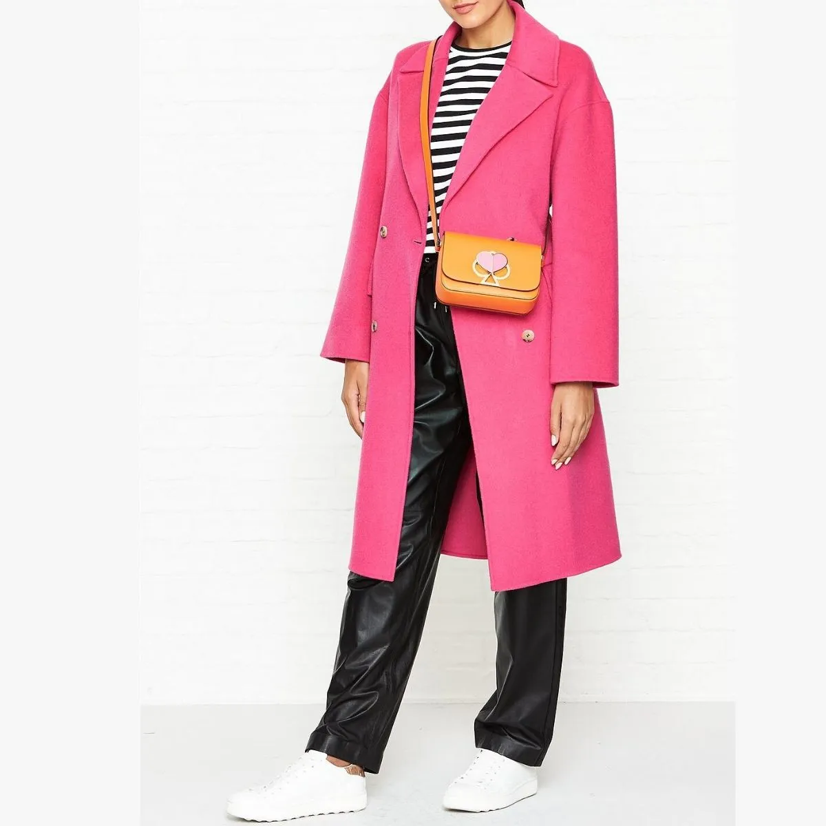 Nicola Twistlock Small Juicy Orange Shoulder Bag