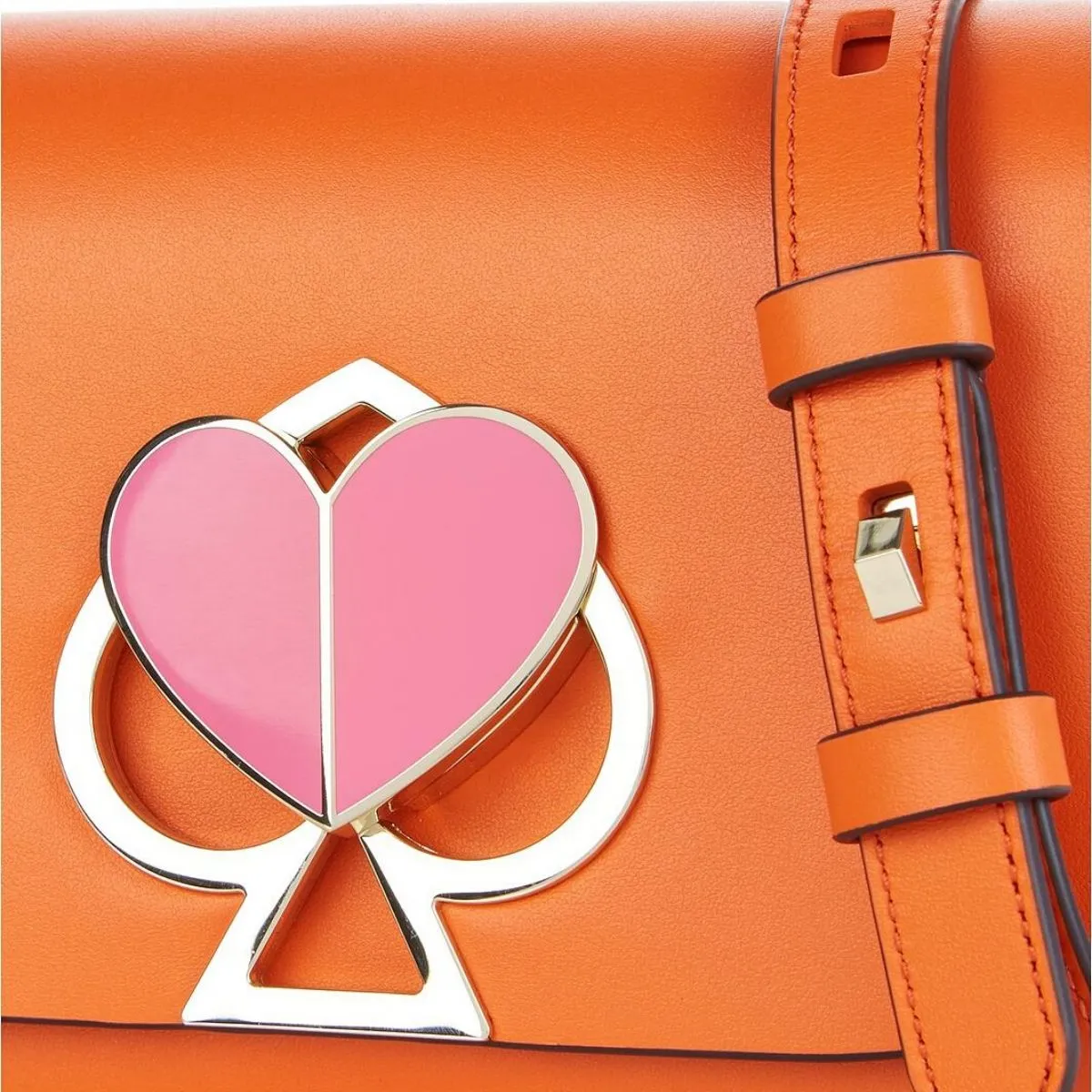 Nicola Twistlock Small Juicy Orange Shoulder Bag