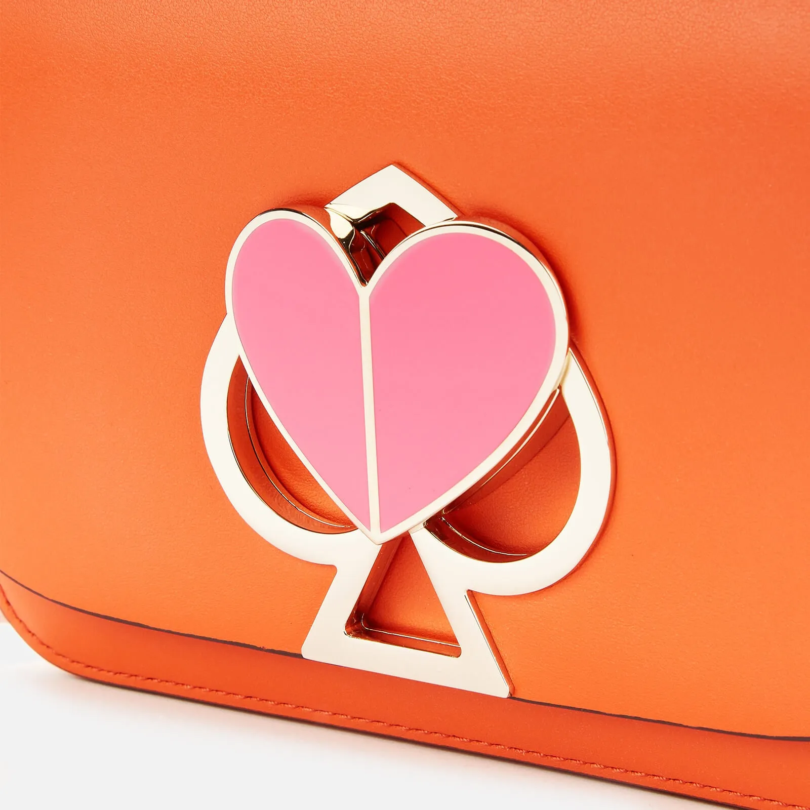 Nicola Twistlock Small Juicy Orange Shoulder Bag