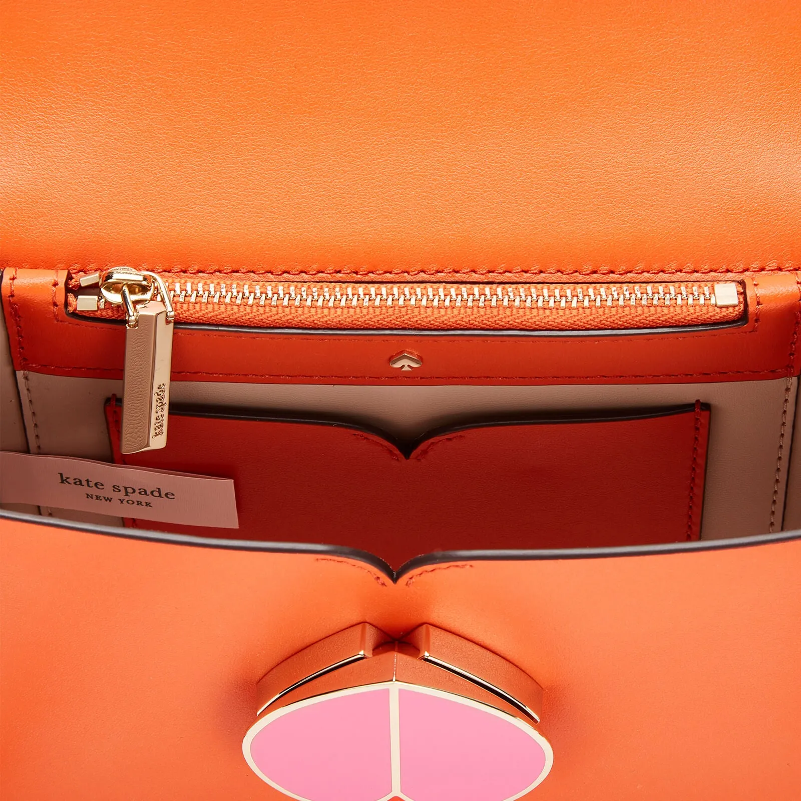 Nicola Twistlock Small Juicy Orange Shoulder Bag