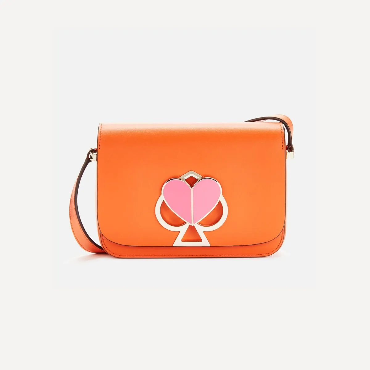 Nicola Twistlock Small Juicy Orange Shoulder Bag