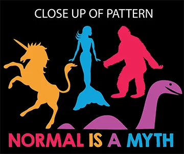 Normal is a Myth (Bigfoot, Mermaid, Unicorn & Loch Ness Monster Pattern) Backpack