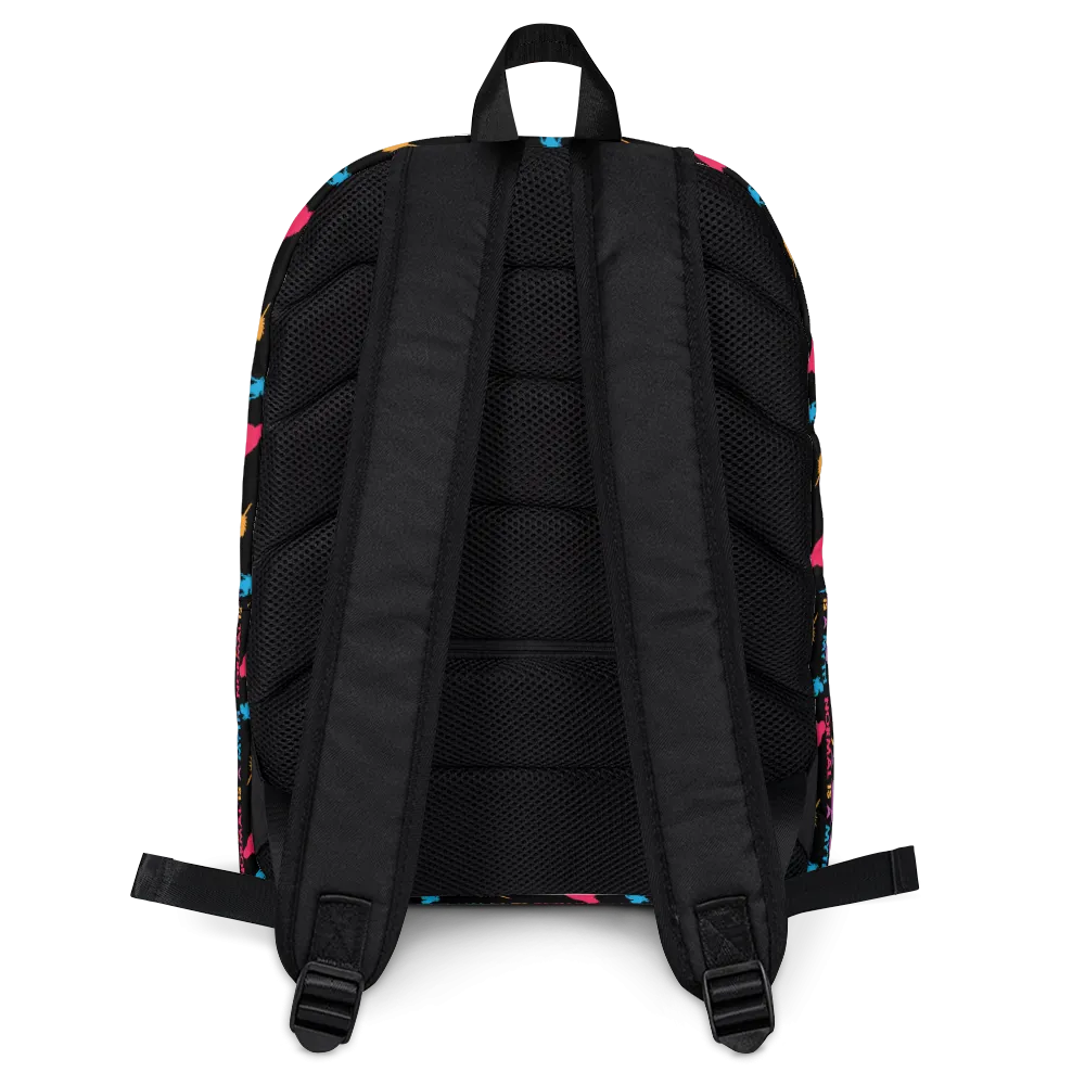Normal is a Myth (Bigfoot, Mermaid, Unicorn & Loch Ness Monster Pattern) Backpack
