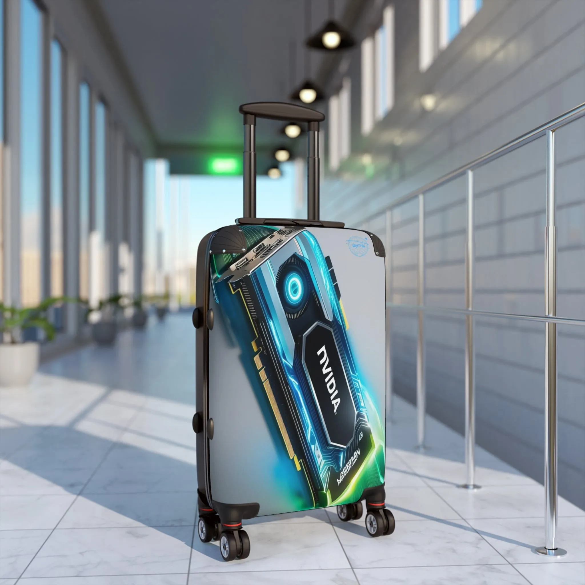 NVIDIA Graphic Card Design Suitcase - Stylish Travel Luggage for Tech Lovers