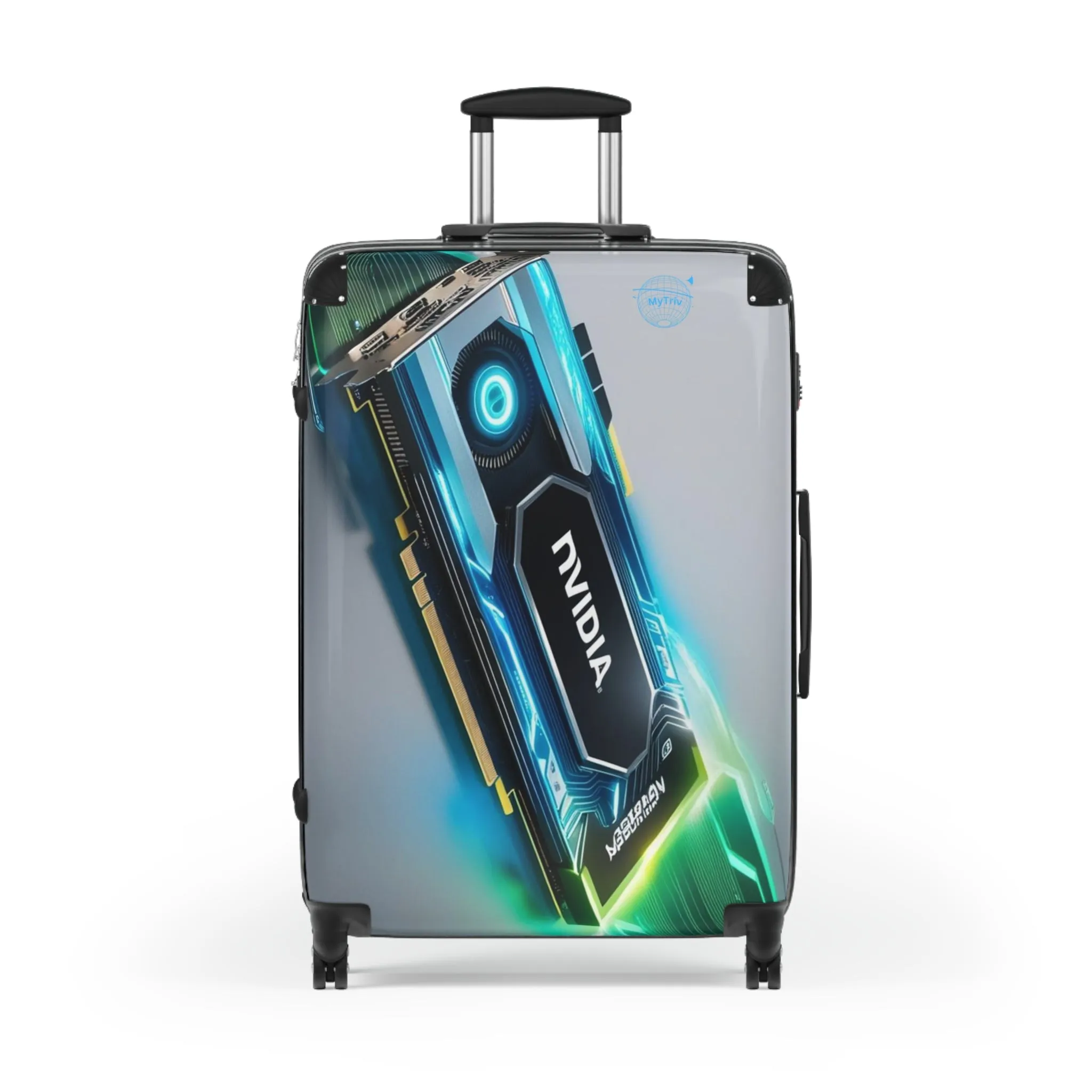 NVIDIA Graphic Card Design Suitcase - Stylish Travel Luggage for Tech Lovers
