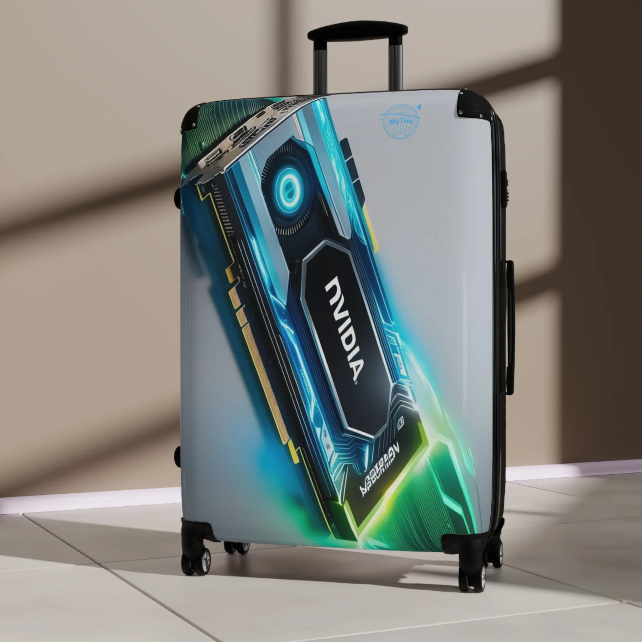 NVIDIA Graphic Card Design Suitcase - Stylish Travel Luggage for Tech Lovers