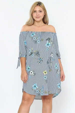 Off Shoulder Round Hem Dress