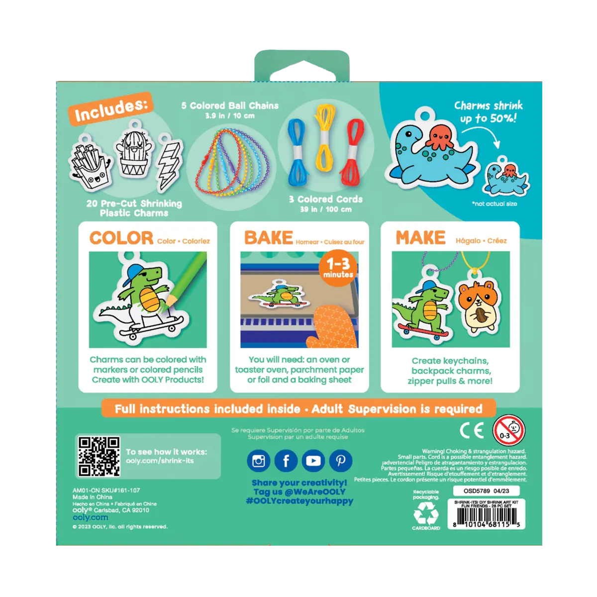 Ooly Shrink-its! DIY Shrink Art Kit - Fun Friends