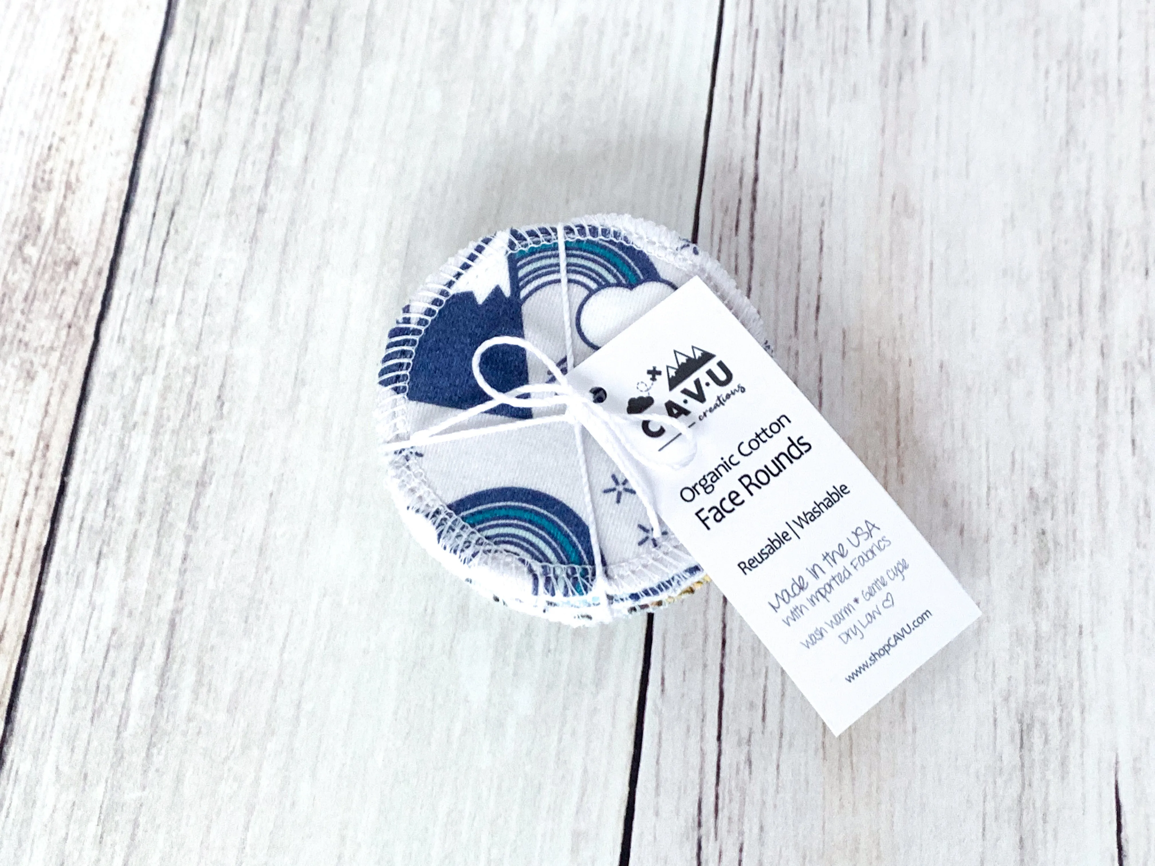 Organic Cotton Face Rounds - Set #10 - Colorful Mix (Small)