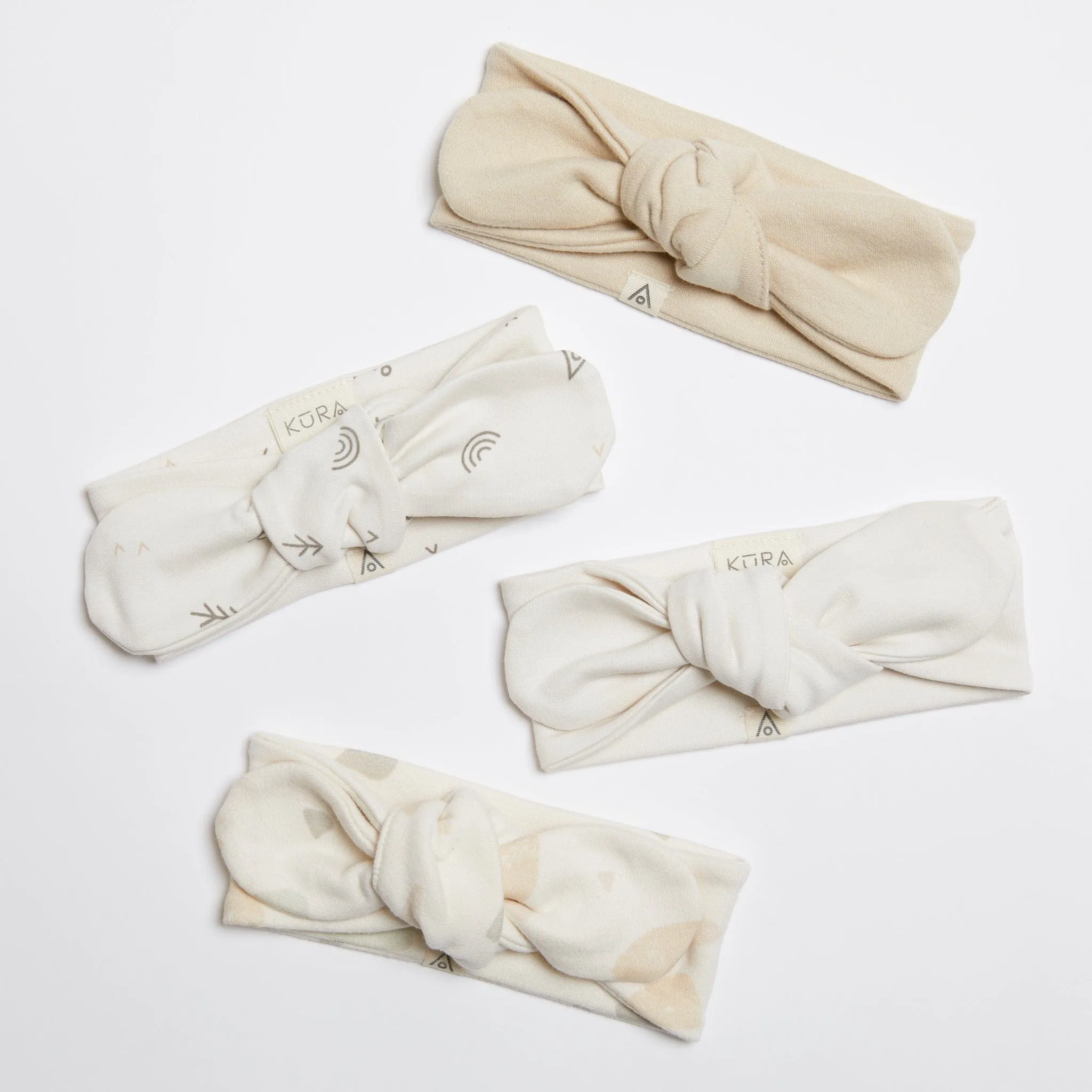 Organic Jersey Top Knot Headband in Earth Print