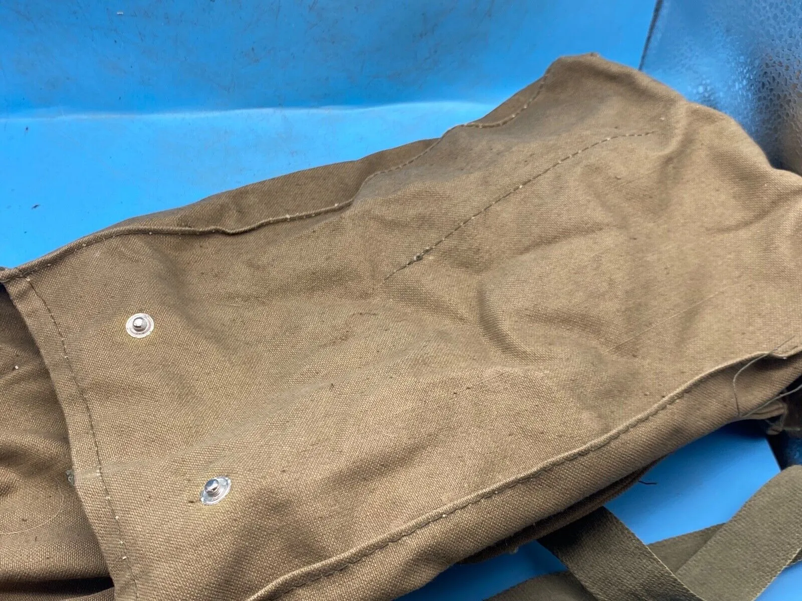 Original Post WW2 Italian Army Canvas Gas Mask Bag