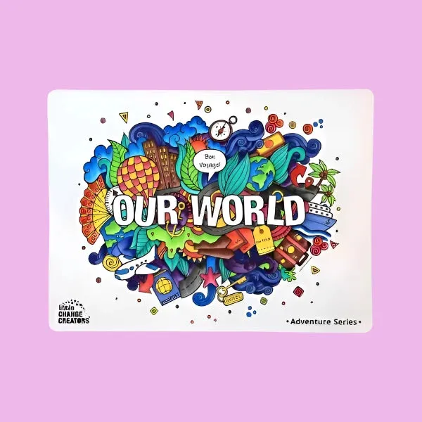 Our World - Reusable Colouring & Doodle Mat - 3 