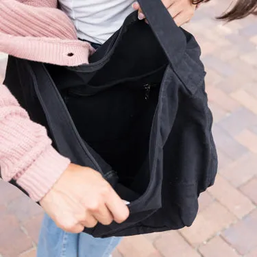 Oversize Canvas Messenger Bag